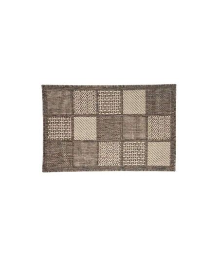 Tapis Déco Vintage Dalles 50x80cm Taupe