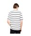 Mens Taut Striped Cotton Regular T-shirt White Boss-3