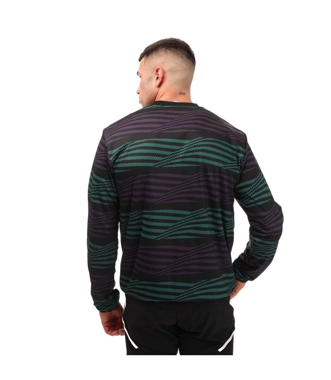 Haut pre-match homme noir / violet Adidas-2