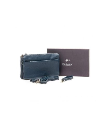 Katana - Pochette multifonctions femme en cuir - marine - 8660