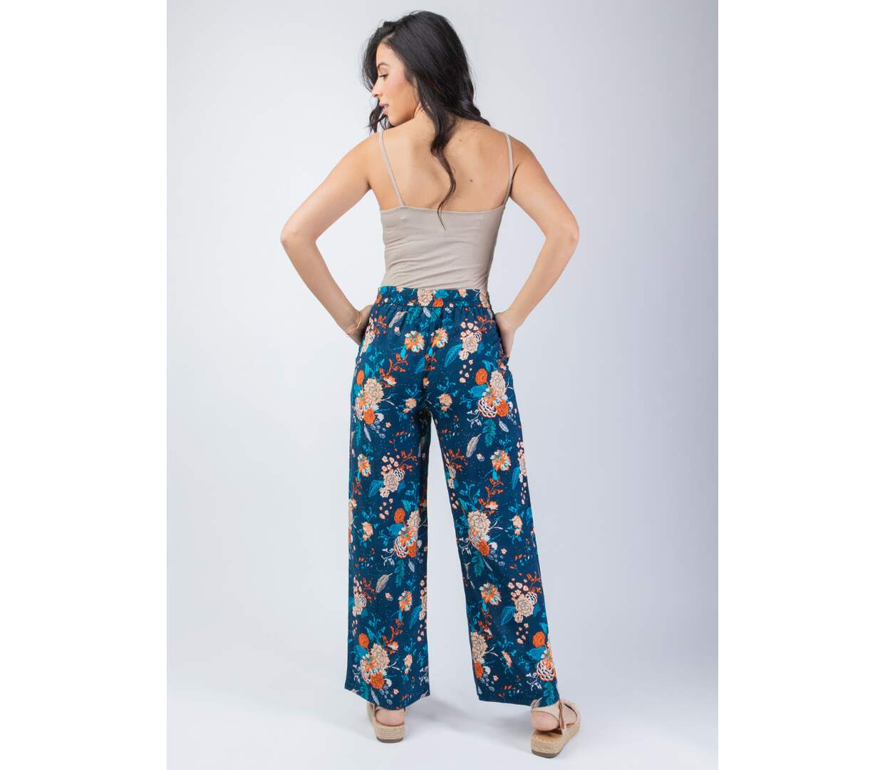 Pantalon fluide coupe ample MELODY motif coloré Coton Du Monde-4