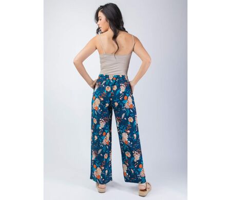 Pantalon fluide coupe ample MELODY motif coloré Coton Du Monde