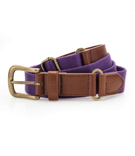 Ceinture En Simili Cuir Et Toile Homme Violet Asquith & Fox