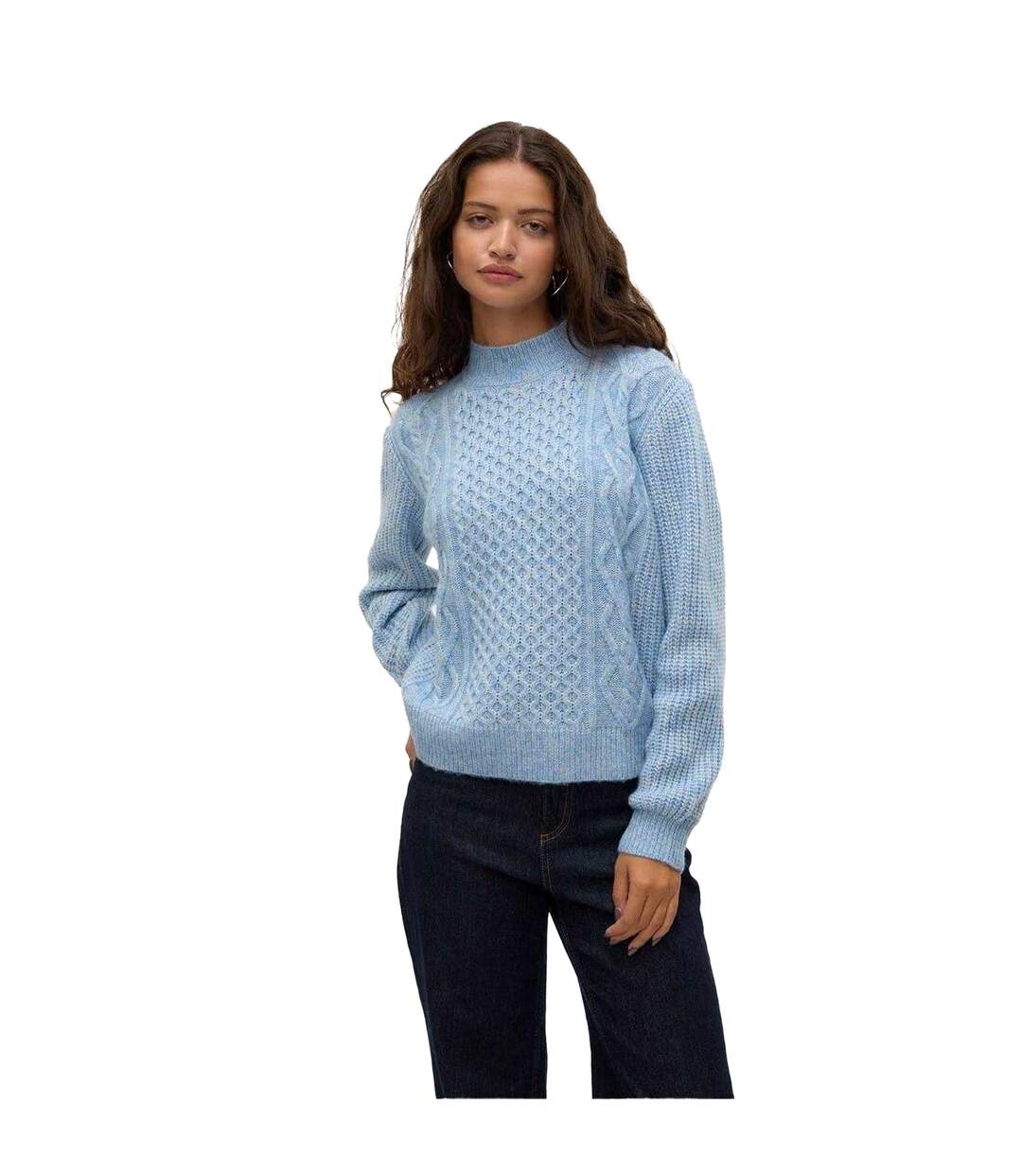 Womens/ladies Universe Knitted Mock Neck Regular Jumper Allure Vero Moda-2