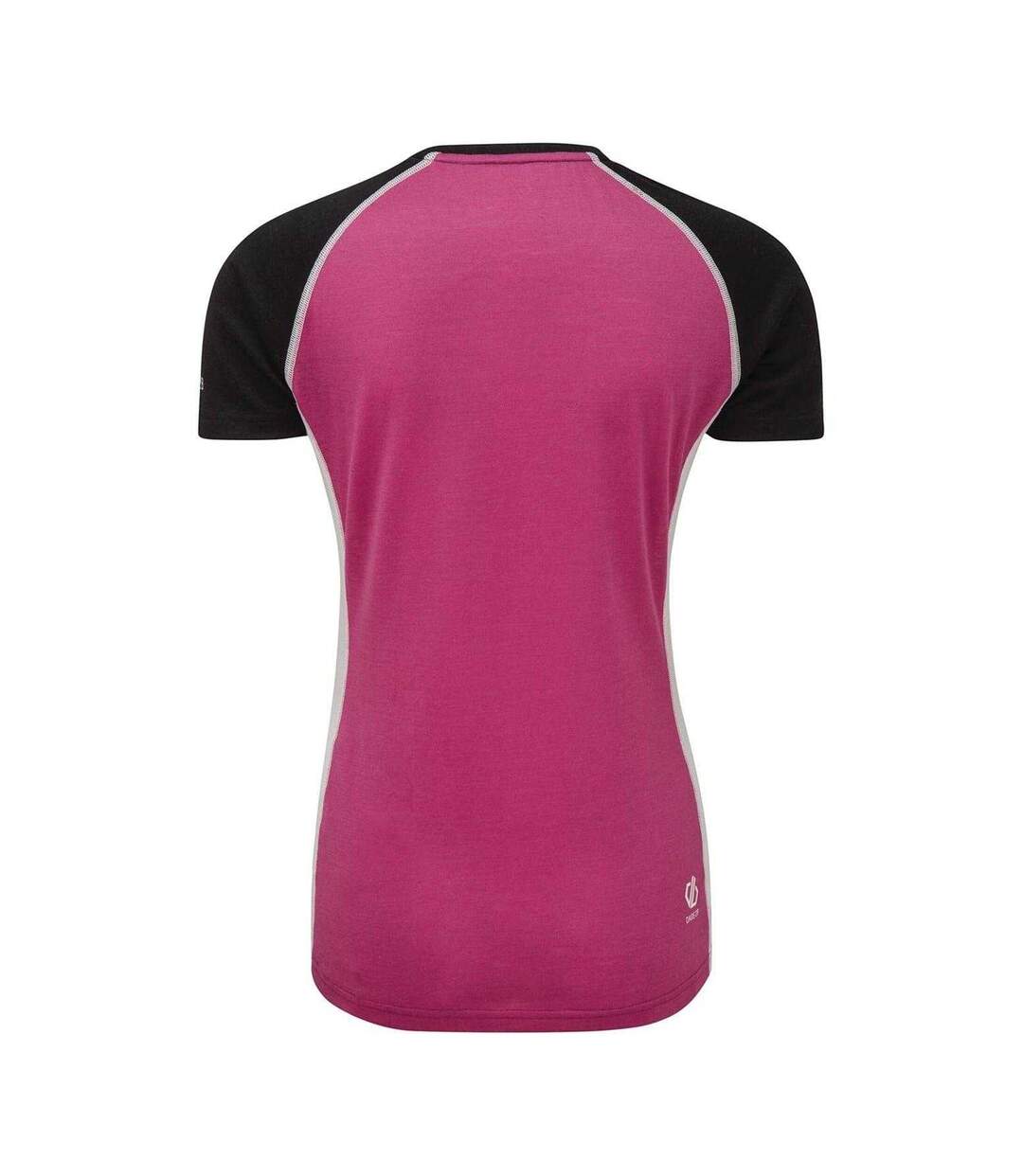 Womens/ladies Fixate T-shirt Pink Black Print Dare 2B-2
