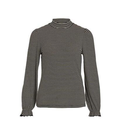 Pull marron/noir femme vila visabia - xl