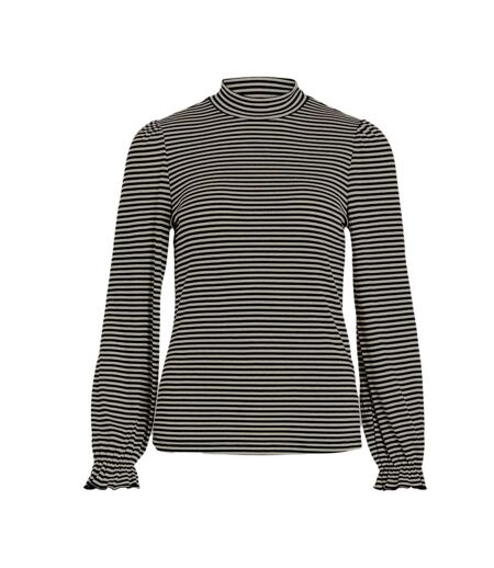 Pull marron/noir femme vila visabia - xl