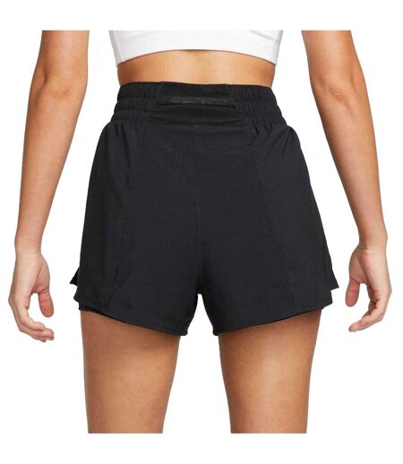 Womens/ladies Pro 2 In 1 Running Shorts Black Nike