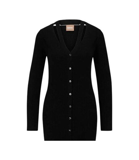 Robe Mi-longue Femme Noir Boss