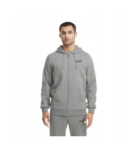 Veste À Capuche Soirée Style Gros Logo Essential Homme Gris Puma
