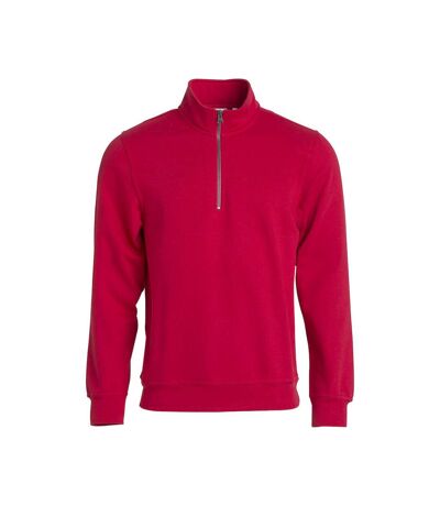 Clique Unisex Adult Basic Half Zip Sweatshirt (Red)