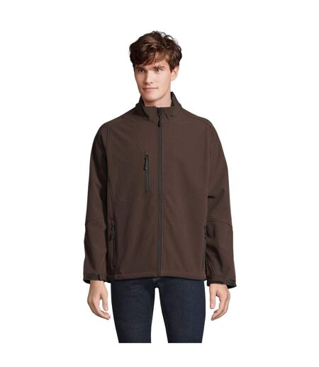 Veste Softshell Relax Homme Chocolat Foncé SOLS