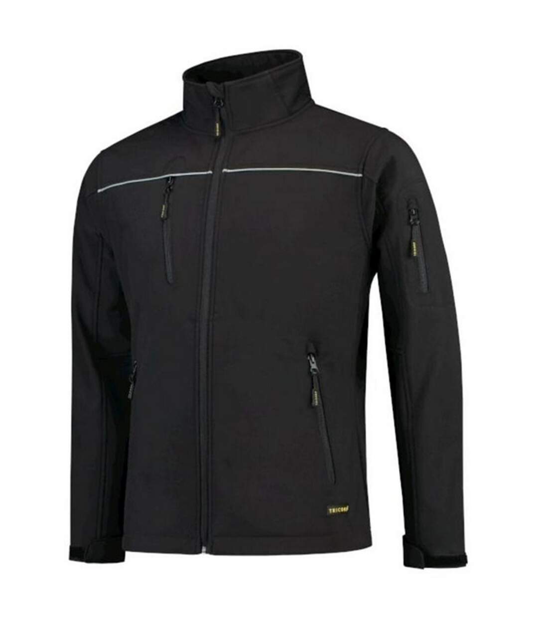 Veste Softshell Motif Réfléchissant Homme Noir Tricorp-3