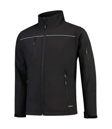 Veste Softshell Motif Réfléchissant Homme Noir Tricorp
