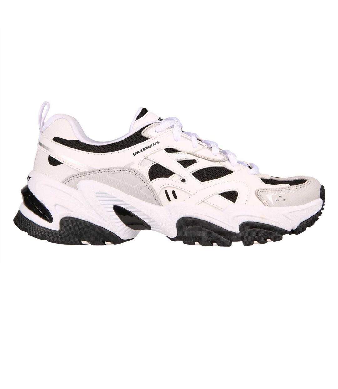 Baskets Staminav2 Femme Blanc Noir Skechers-1