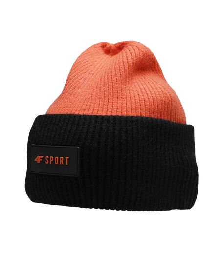 Bonnet Motif/style Blocs De Couleurs Hjz22 Garçon Noir Orange 4F