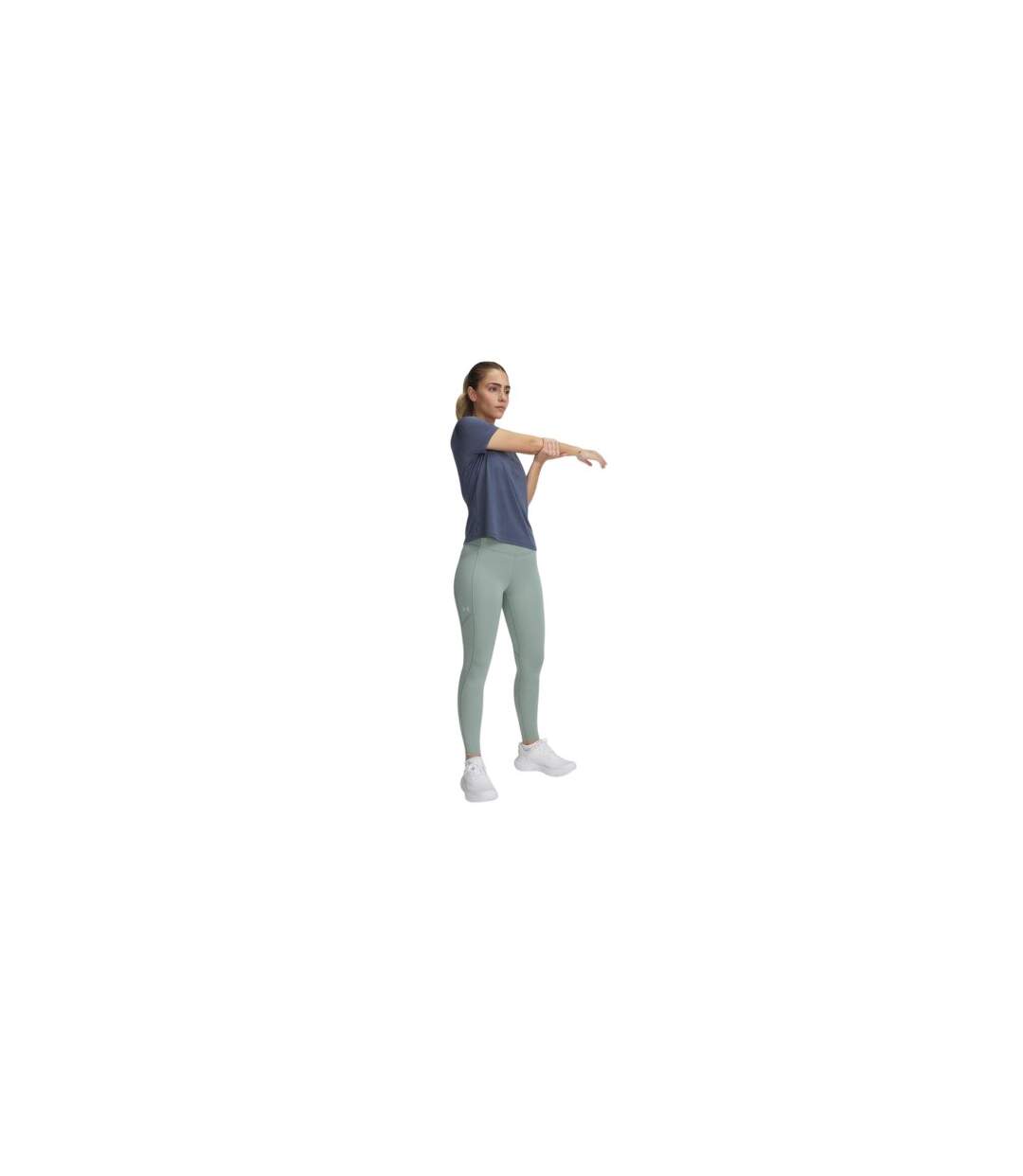 Womens/ladies Fly Fast 3.0 Side Pocket Tight Leggings Green Red Under Armour-1