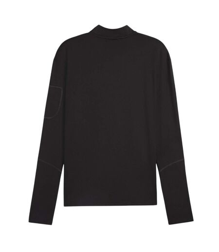 Mens Cloudspun Quarter Zip Long-sleeved Top Black Puma