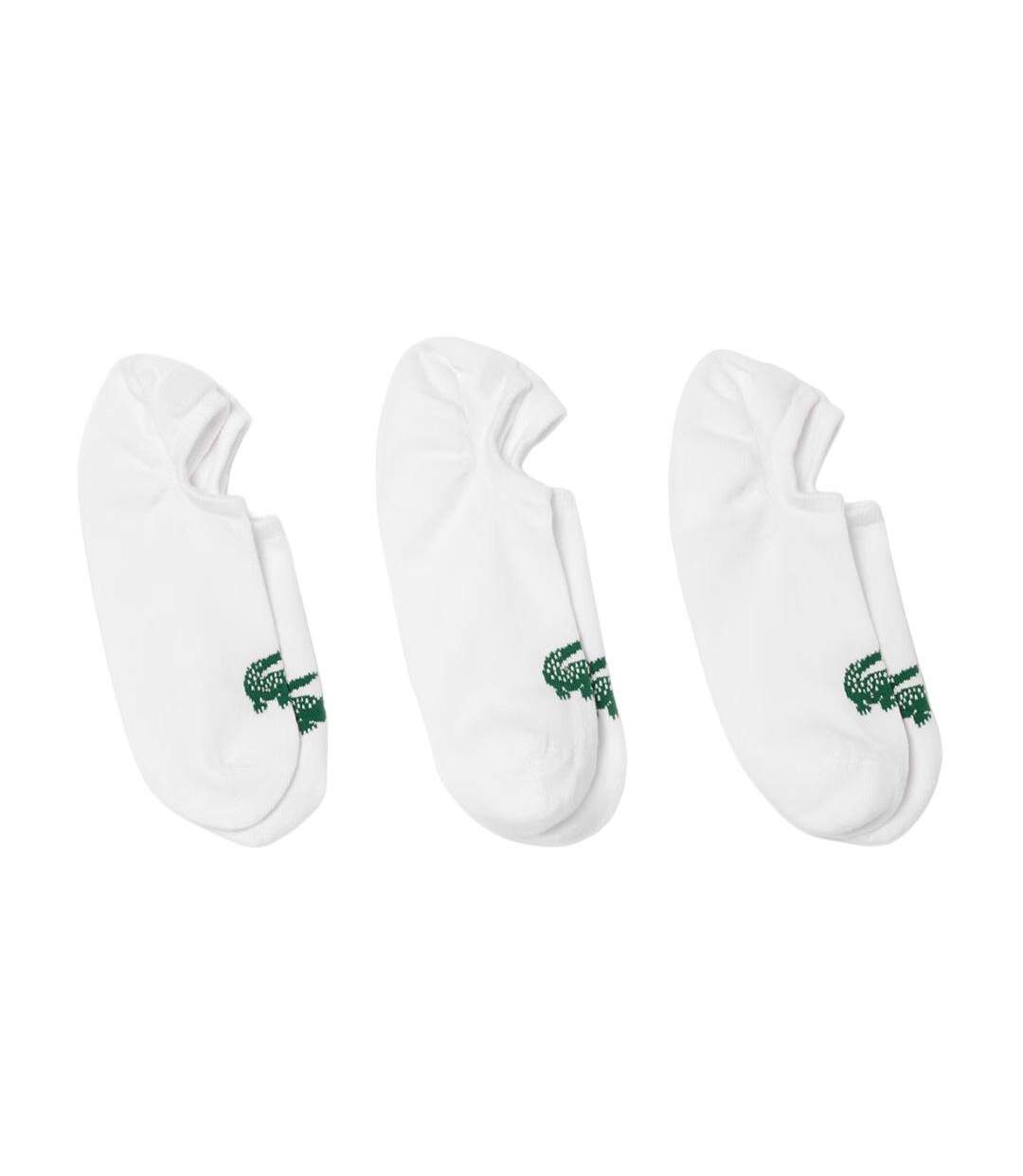 X3 paires de chaussettes invisible blanc lacoste ra7872-1