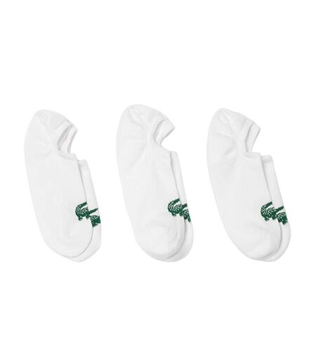 X3 paires de chaussettes invisible blanc lacoste ra7872