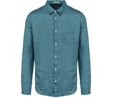 Chemise en lin - Homme - PATS504 - bleu adriatic