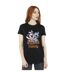 Disney Womens/Ladies Lilo And Stitch Ohana Angel Hug Cotton Boyfriend T-Shirt (Noir) - UTBI30158-2