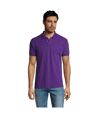 SOLs Mens Prime Pique Plain Short Sleeve Polo Shirt (Dark Purple) - UTPC493