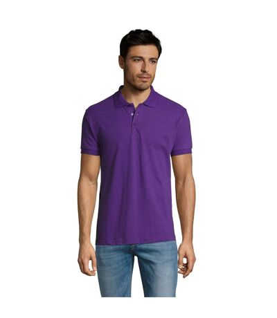 Polo Manches Courtes Prime Homme Violet Foncé SOLS