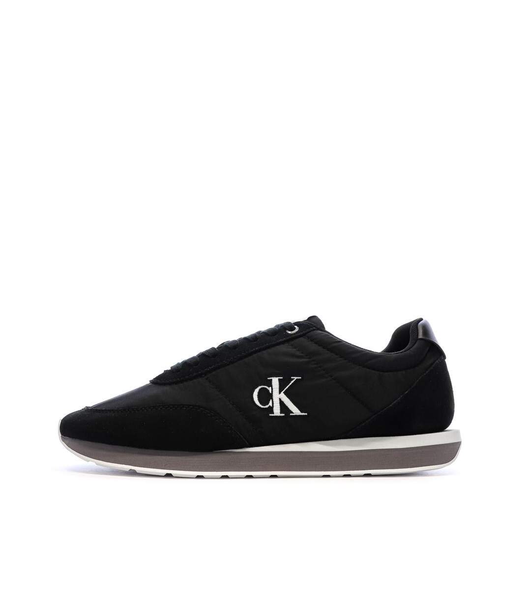 Baskets noir/blanc homme calvin klein jeans retros-1