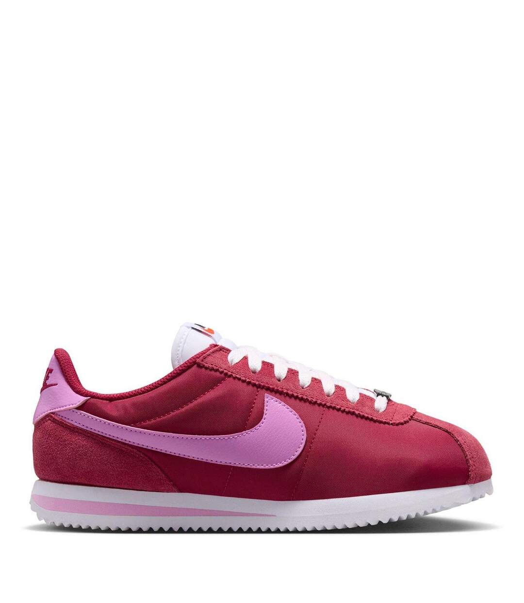 Womens/ladies Cortez Suede Trainers Red Pink Nike-1