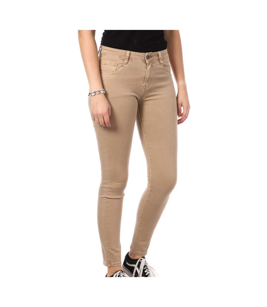 Jean Skinny Push Up Beige Femme My Tina's 260-1