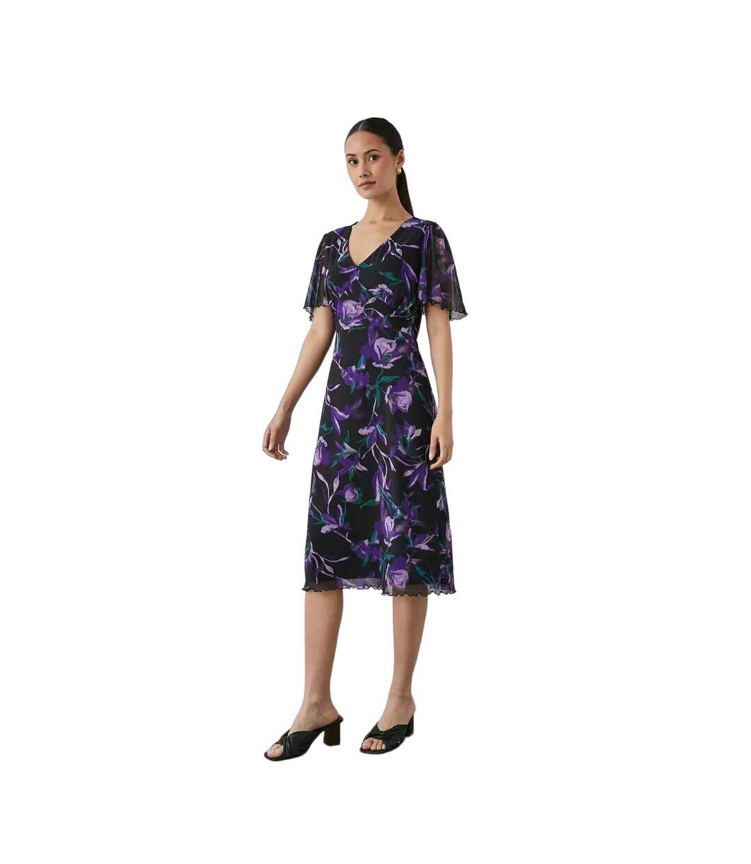 Robe mi-longue femme violet Principles-1