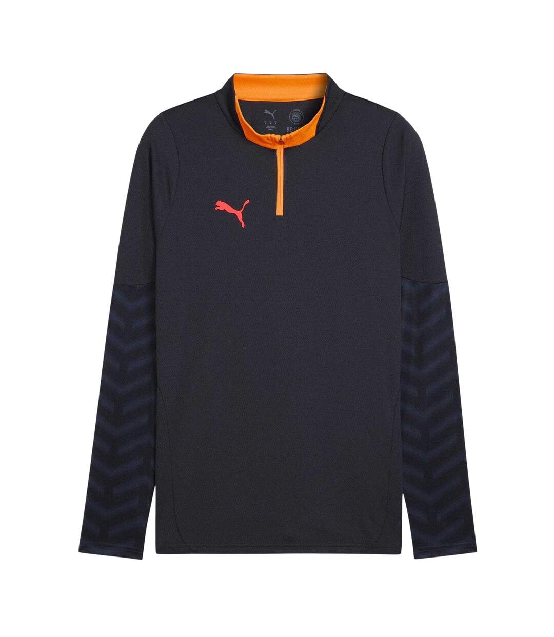 Mens Individual Cup Drill Top Navy Blue Orange Puma-2