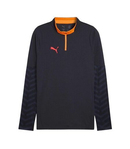 Mens Individual Cup Drill Top Navy Blue Orange Puma