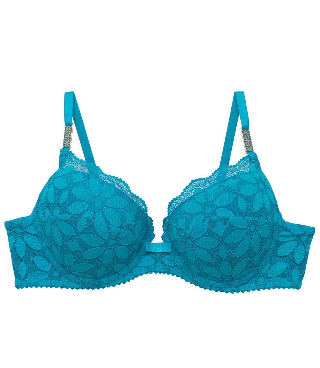 Soutien-gorge push-up turquoise Fossette