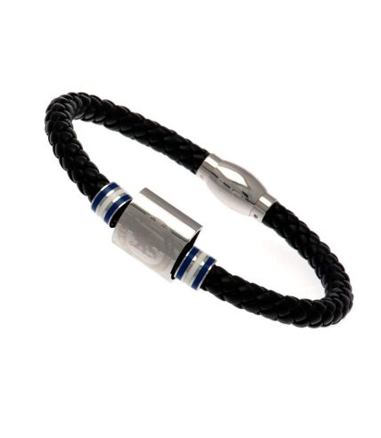 Chelsea FC Color Ring Leather Bracelet (Black) (One size) - UTTA779