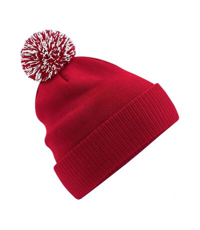 Beechfield Snowstar Recycled Beanie (Classic Red/White) - UTRW8435