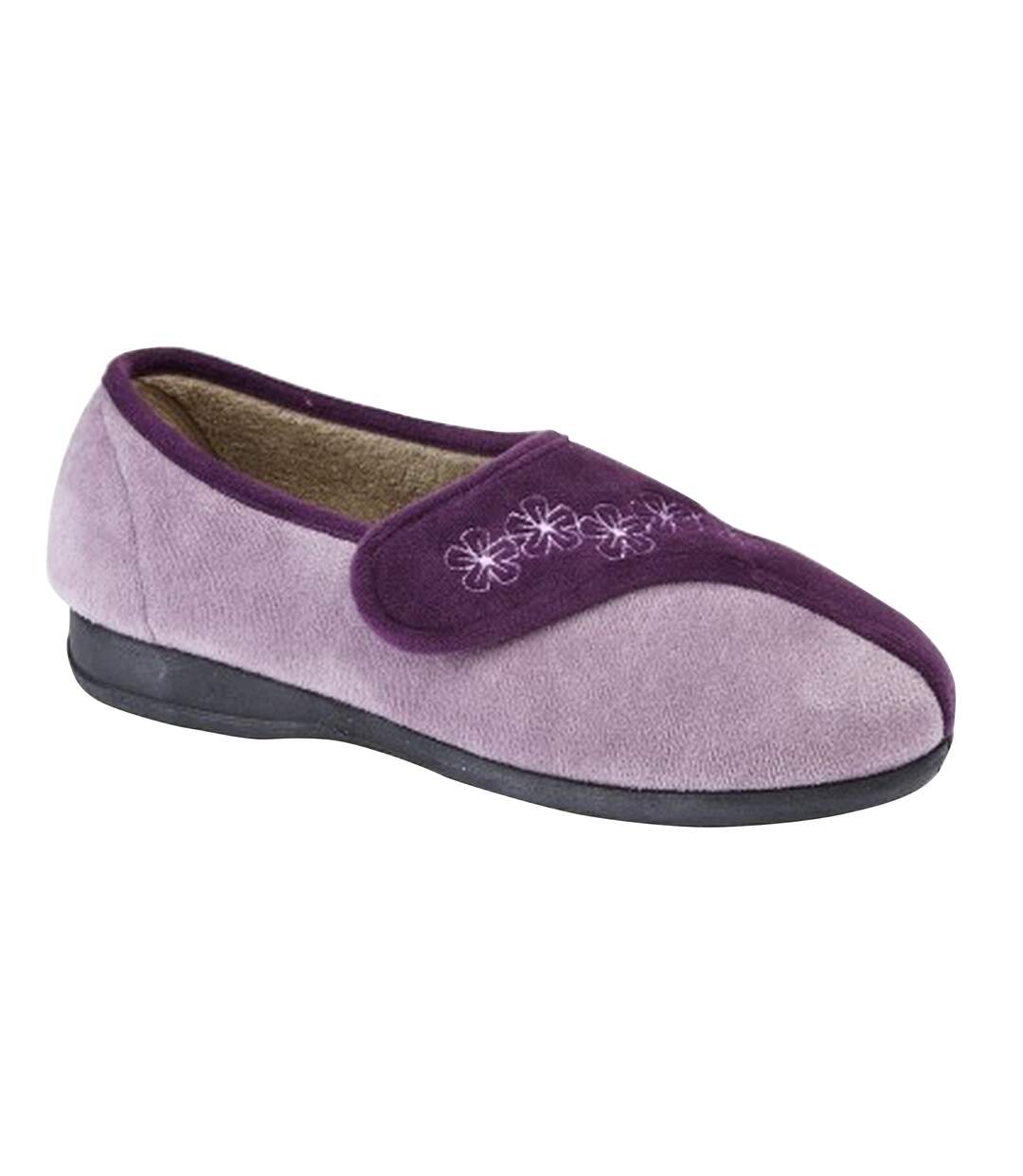 Gemma chaussons à scratch femme pourpre/lilas Sleepers