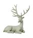 Statuette Cerf Déco Couché 29cm Bleu Gris-1
