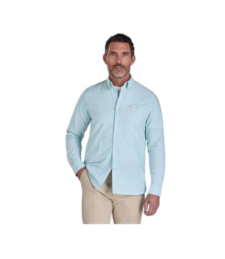 Chemise Manches Longues Motif/style Rayé Stanford Homme Vert Raging Bull