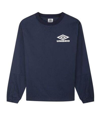 Umbro Mens Logo Drill Sweatshirt (Dark Navy)