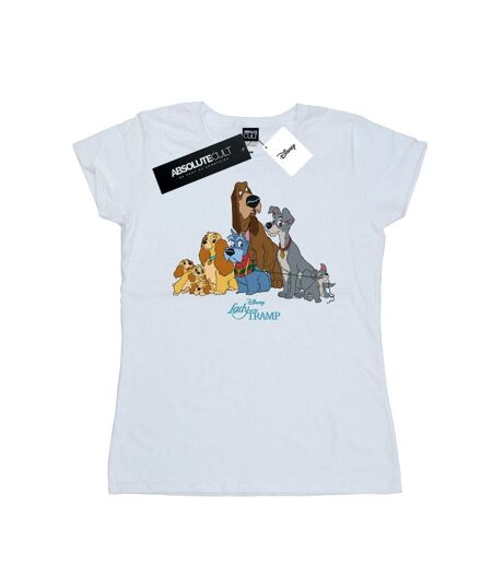 Disney - T-shirt LADY AND THE TRAMP CLASSIC GROUP - Femme (Blanc) - UTBI16158