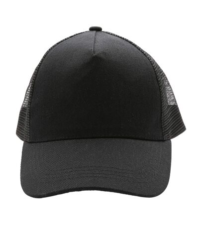 Brushed Cotton 5 Panel Trucker Cap Black XD Collection