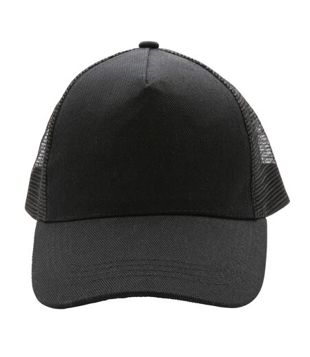 Brushed Cotton 5 Panel Trucker Cap Black XD Collection