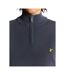 Mens Cotton Merino Quarter Zip Jumper Graystone Lyle & Scott-4