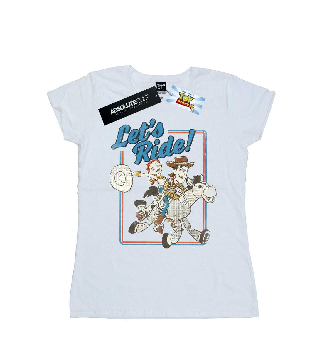 Disney T-shirt en coton Womens/Ladies Toy Story 4 Let's Ride (Blanc) - UTBI44346-1