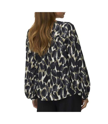 Blouse noir/kaki femme vero moda fanini