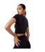 Womens/ladies Sophie Habboo Cropped T-shirt Black USA Pro-3