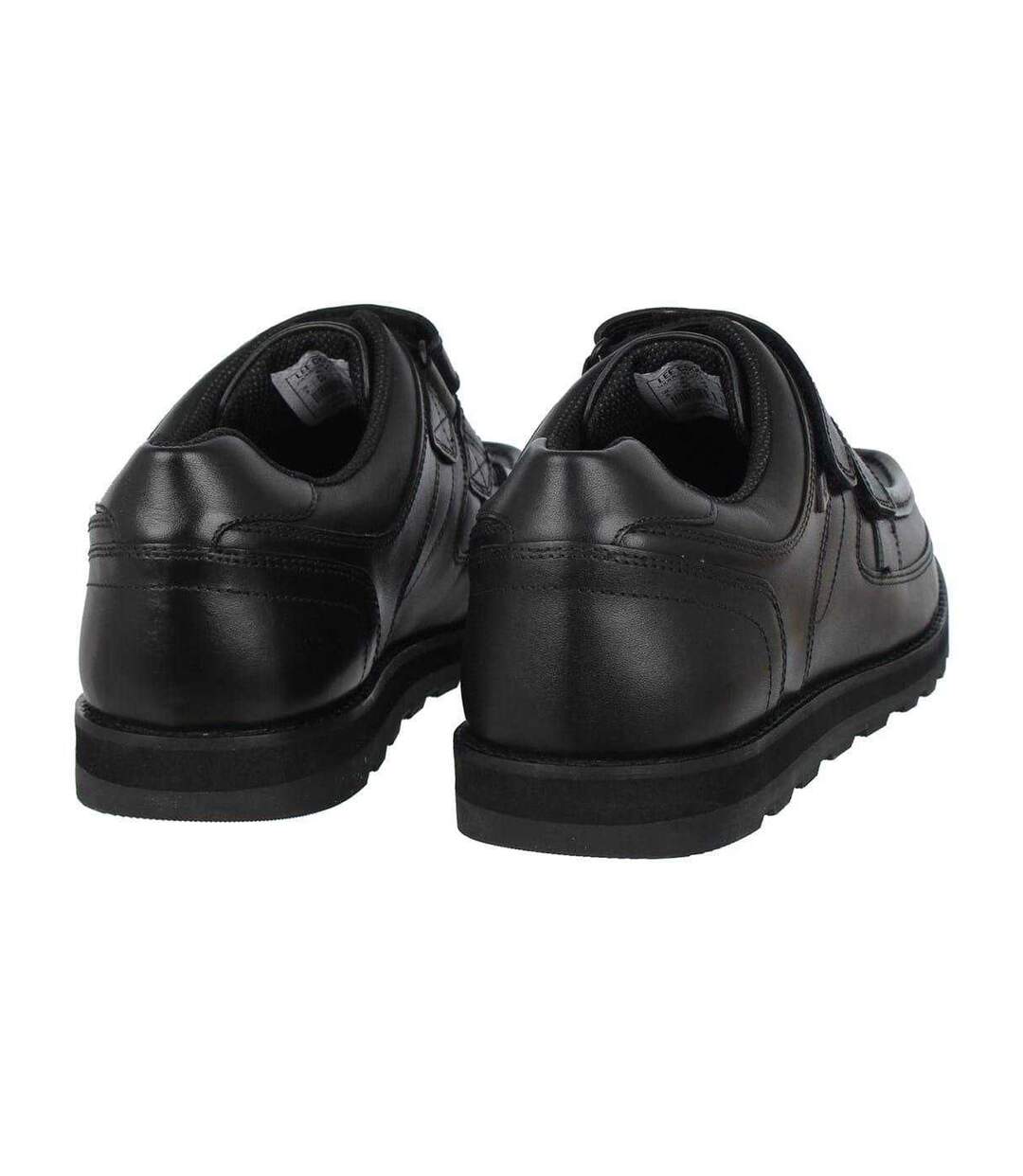 Mens Harrow Leather Hook And Loop Shoes Black Lee Cooper-2