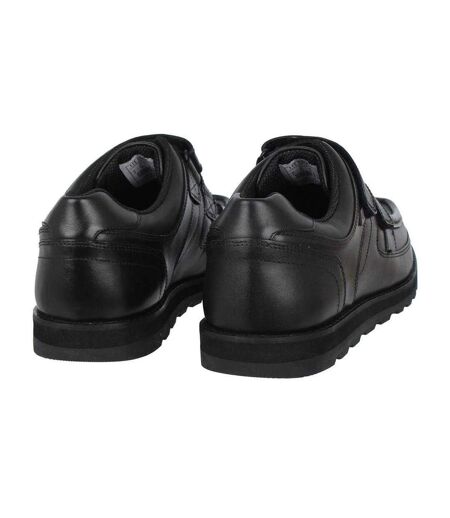 Mens Harrow Leather Hook And Loop Shoes Black Lee Cooper